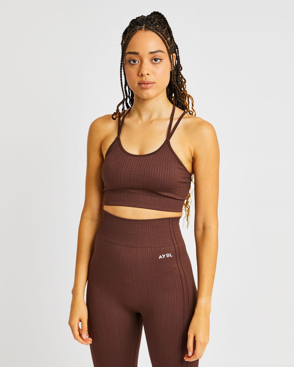 AYBL Luxe Seamless Sports Bra Braun | 374-LBUNKQ