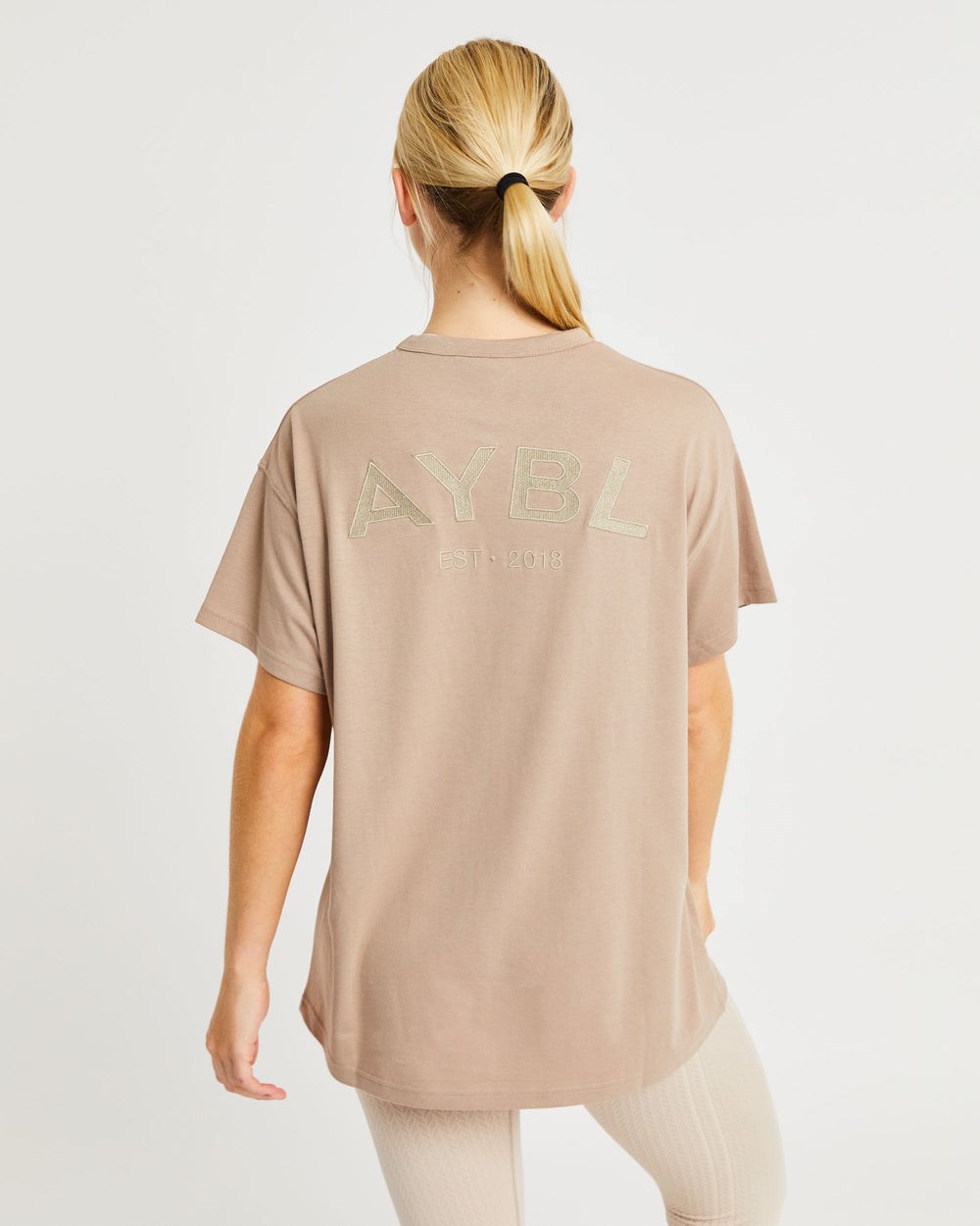 AYBL Luxe T Shirt Mocha | 032-UPOZQV