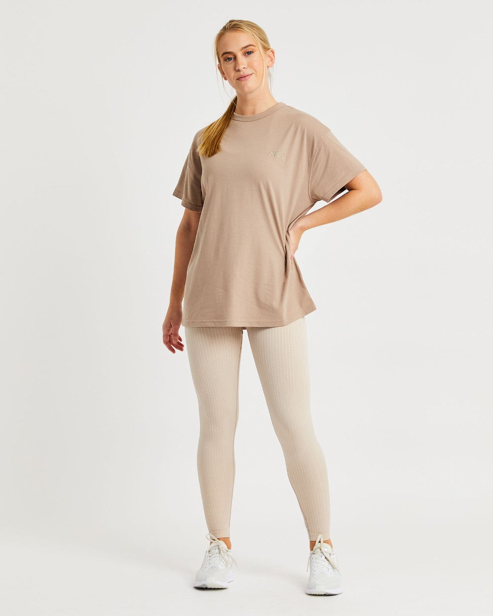 AYBL Luxe T Shirt Mocha | 032-UPOZQV