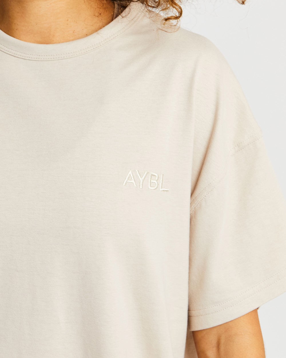 AYBL Luxe T Shirt Sand | 402-CZJFBX