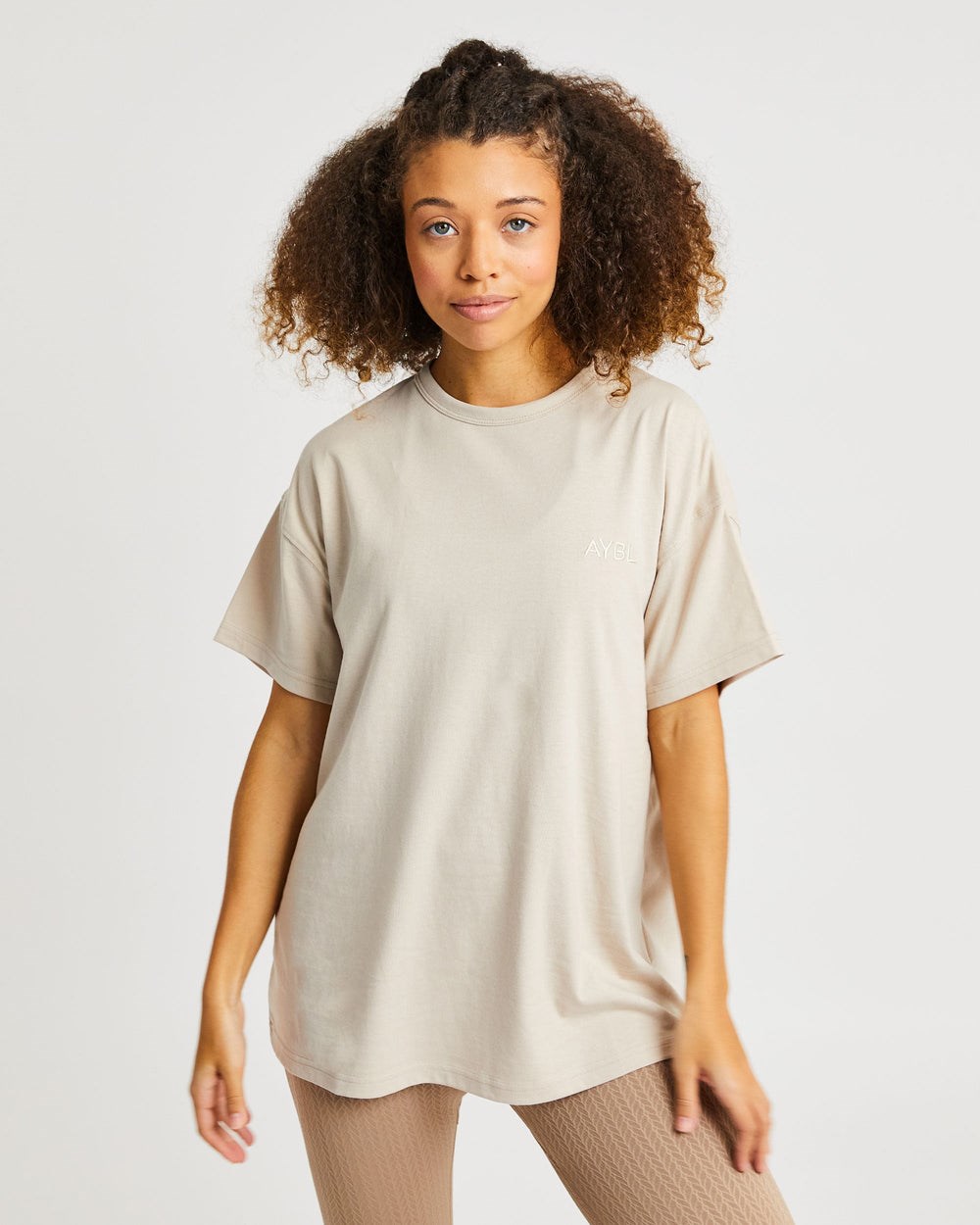 AYBL Luxe T Shirt Sand | 402-CZJFBX