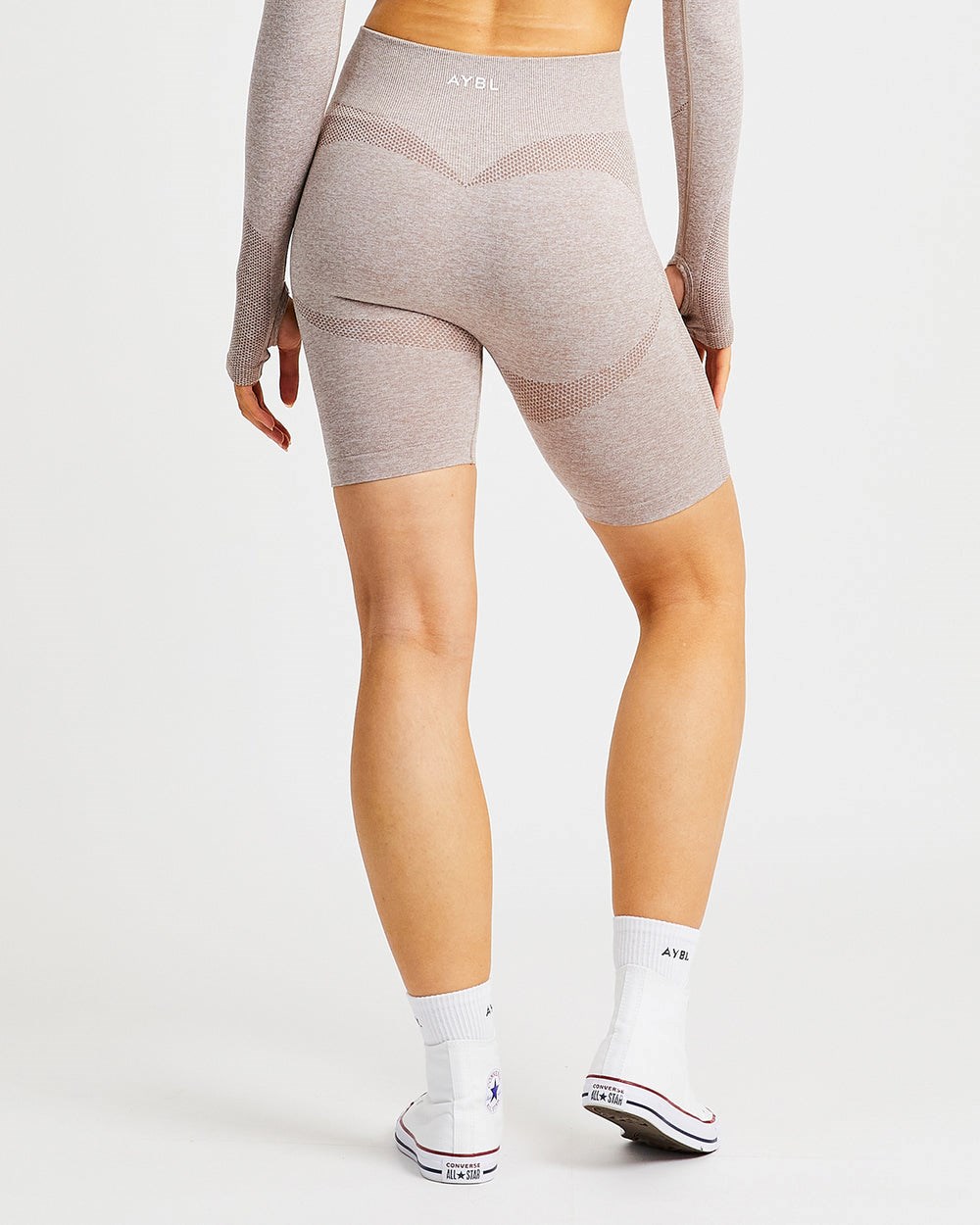 AYBL Motion Seamless Cycling Shorts Beige | 964-VCWQET