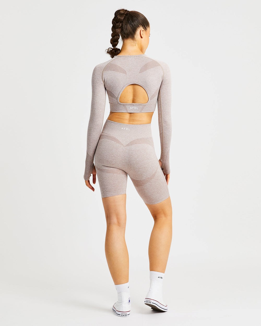 AYBL Motion Seamless Cycling Shorts Beige | 964-VCWQET