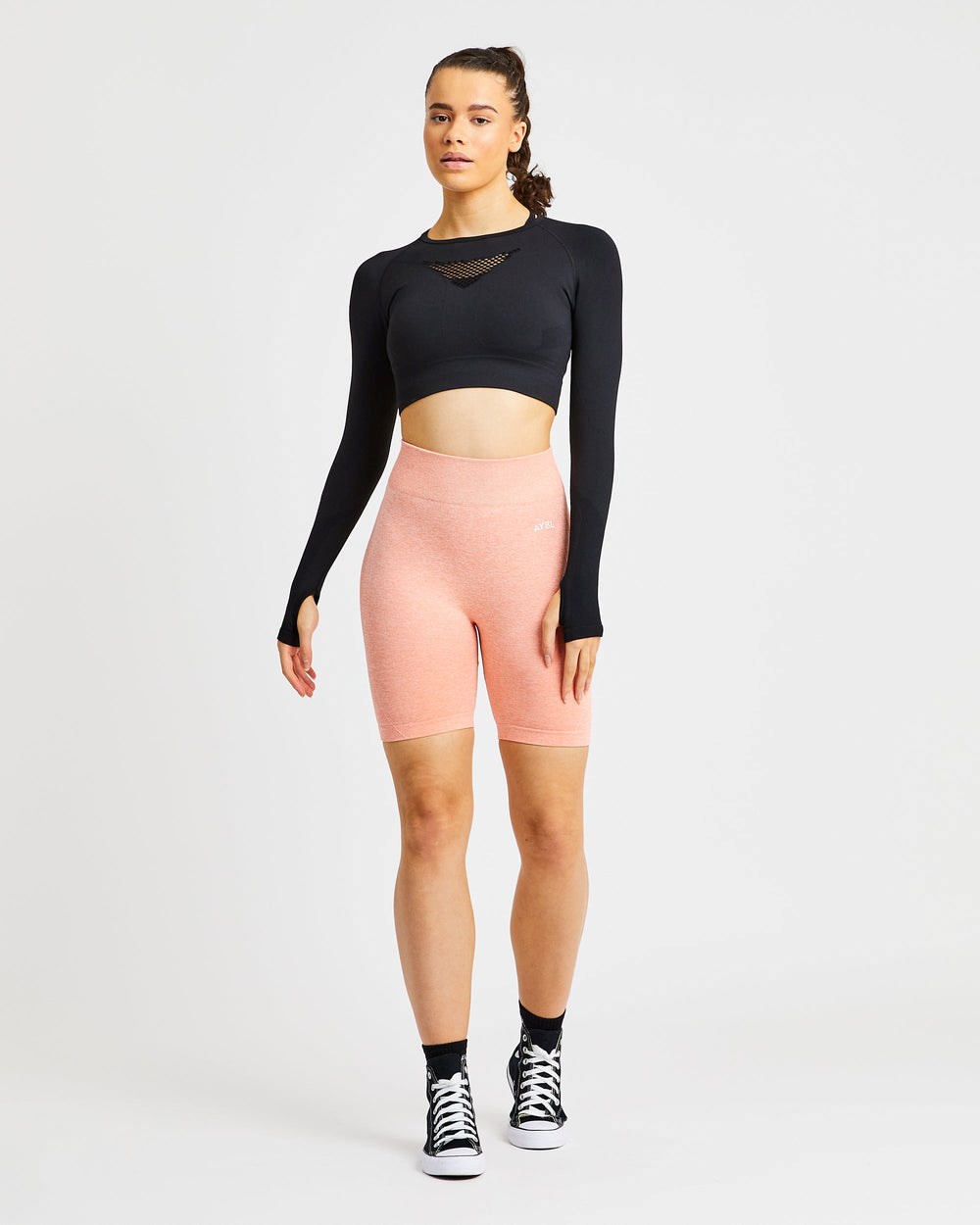 AYBL Motion Seamless Cycling Shorts Peach Marl | 687-YWUVKA