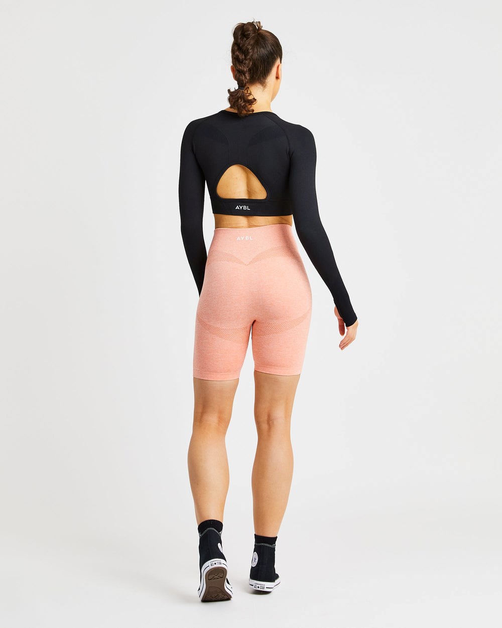 AYBL Motion Seamless Cycling Shorts Peach Marl | 687-YWUVKA