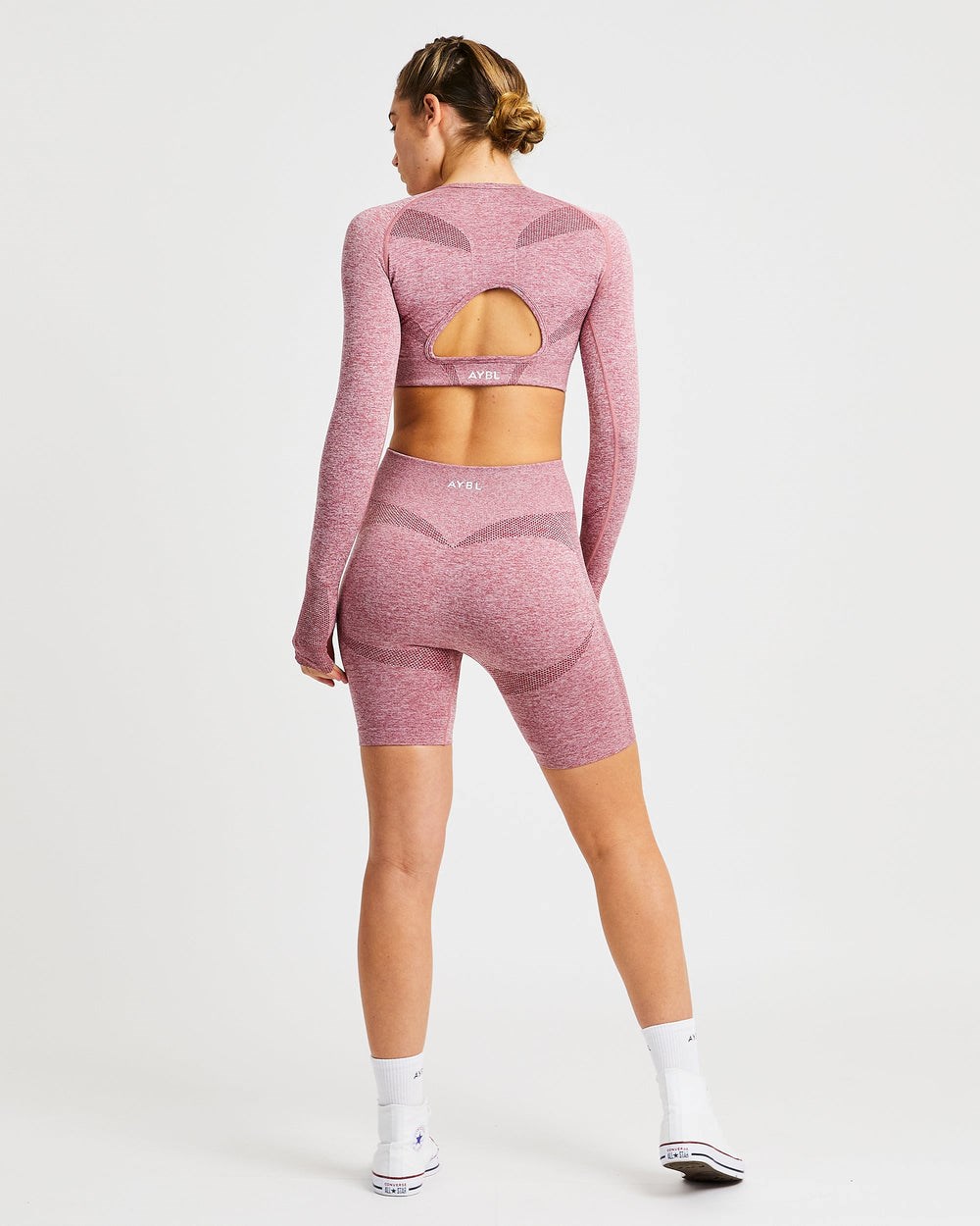 AYBL Motion Seamless Long Sleeve Crop Top Rot | 657-YLEQHR