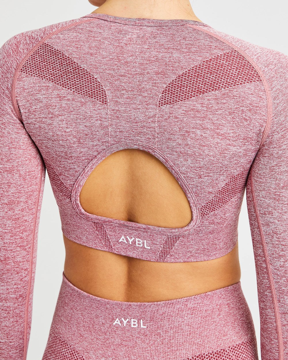 AYBL Motion Seamless Long Sleeve Crop Top Rot | 657-YLEQHR