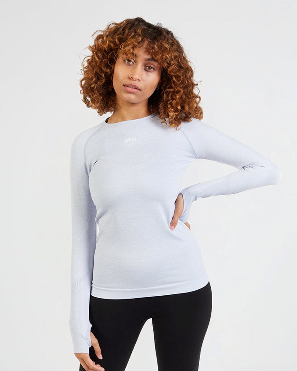 AYBL Motion Seamless Long Sleeve Top Blau | 590-YKGWQX