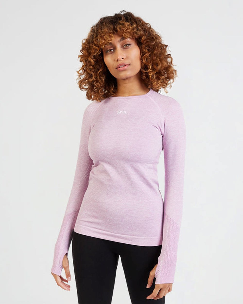 AYBL Motion Seamless Long Sleeve Top Rosa | 402-KIHERU