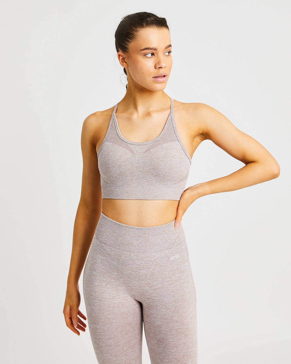 AYBL Motion Seamless Sports Bra Beige | 875-OWTAHE