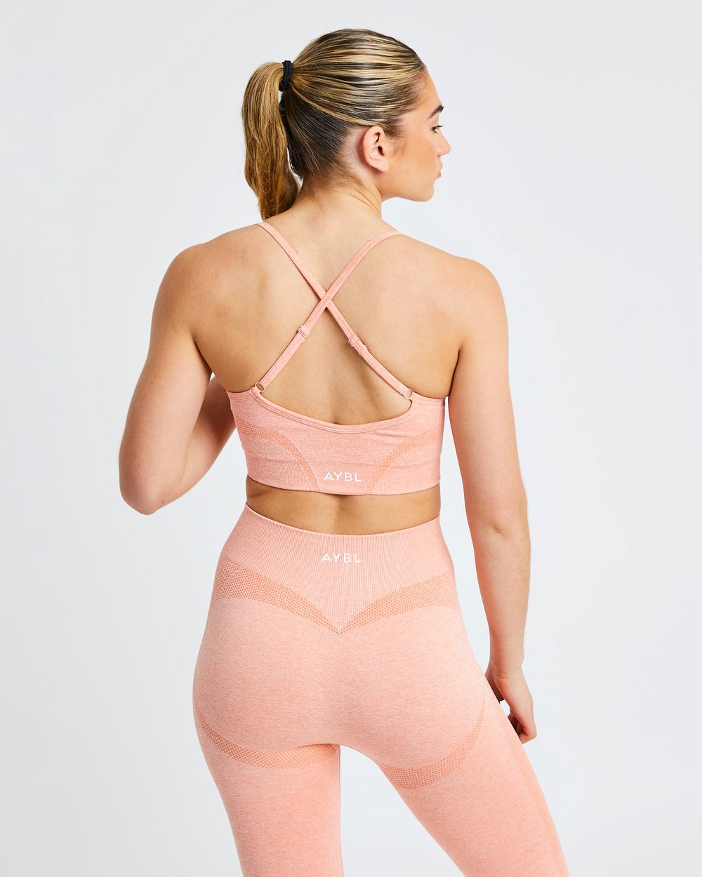 AYBL Motion Seamless Sports Bra Peach Marl | 248-YGINCA