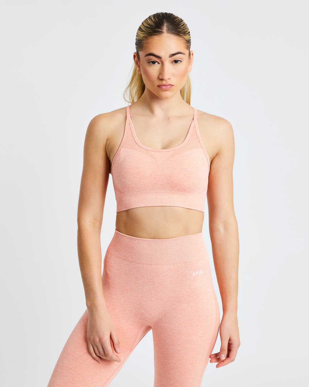 AYBL Motion Seamless Sports Bra Peach Marl | 248-YGINCA