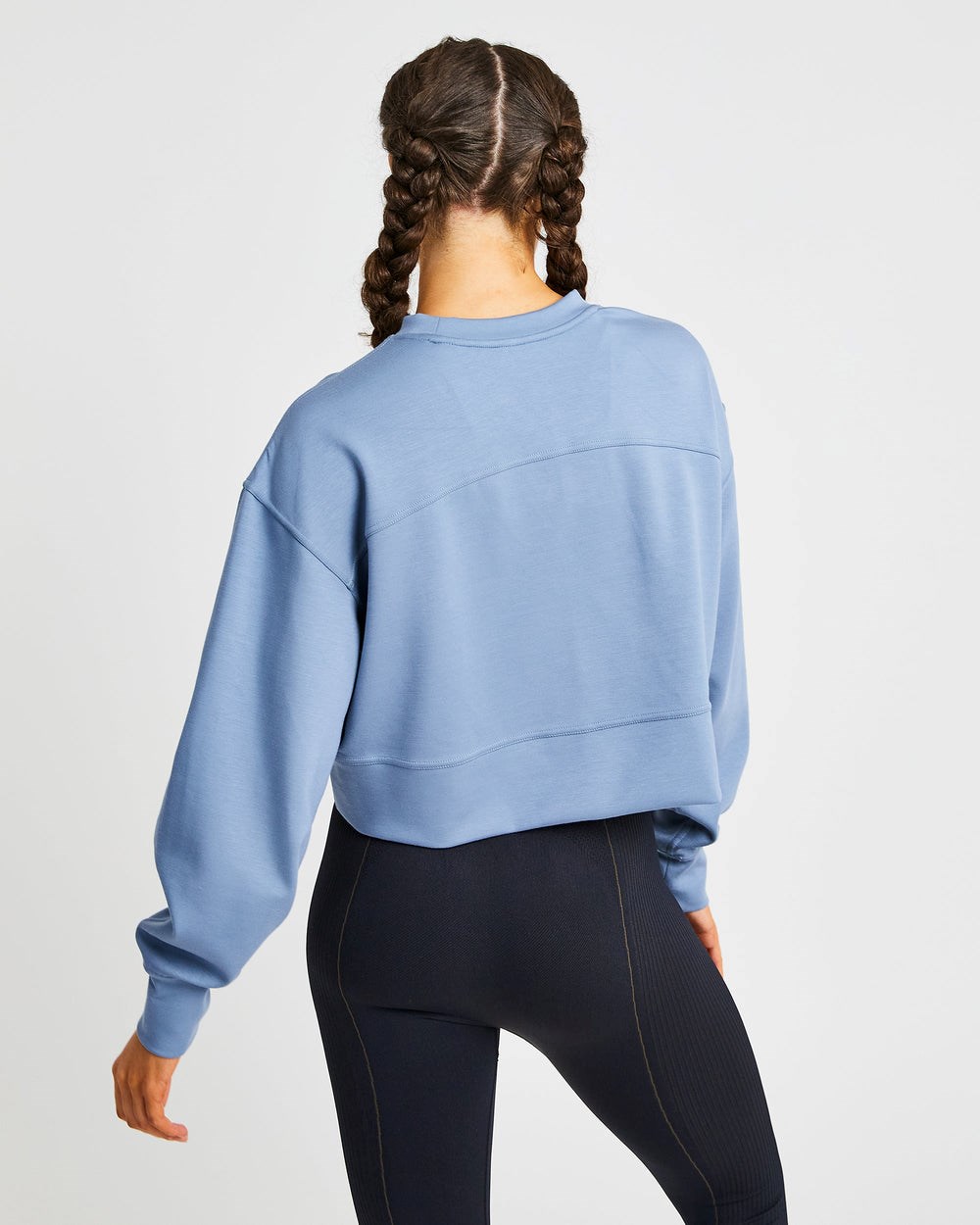 AYBL Oversized Crop Jumper Blau | 621-CJVLUP