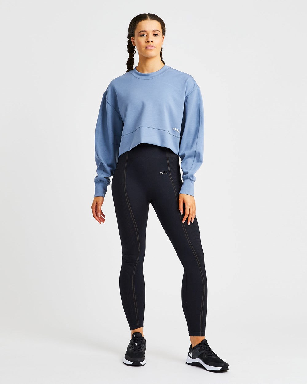 AYBL Oversized Crop Jumper Blau | 621-CJVLUP