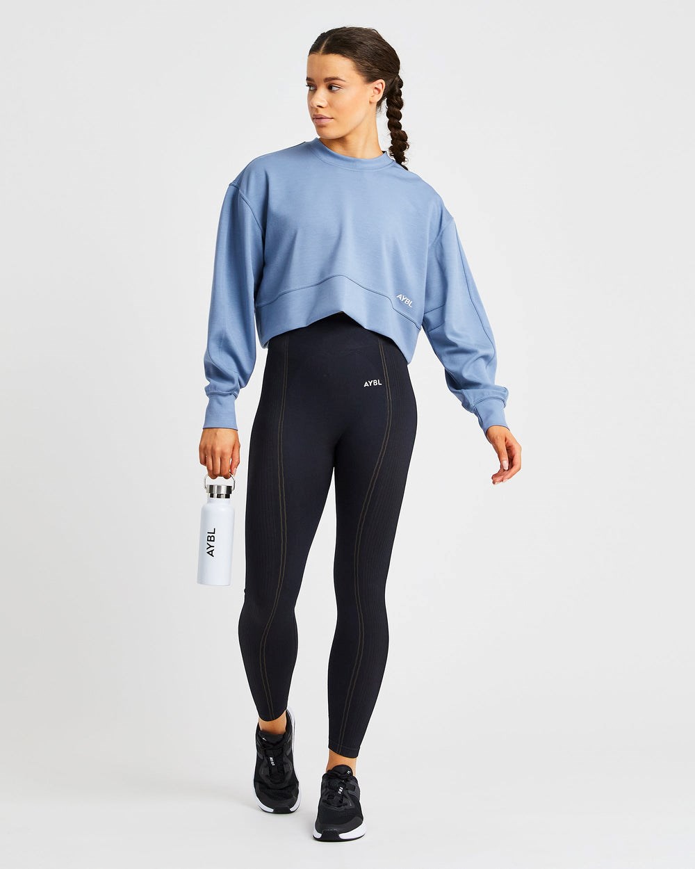 AYBL Oversized Crop Jumper Blau | 621-CJVLUP