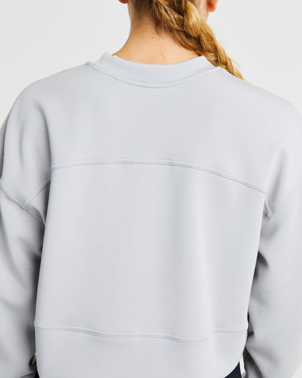 AYBL Oversized Crop Jumper Grau | 361-RHPNWC