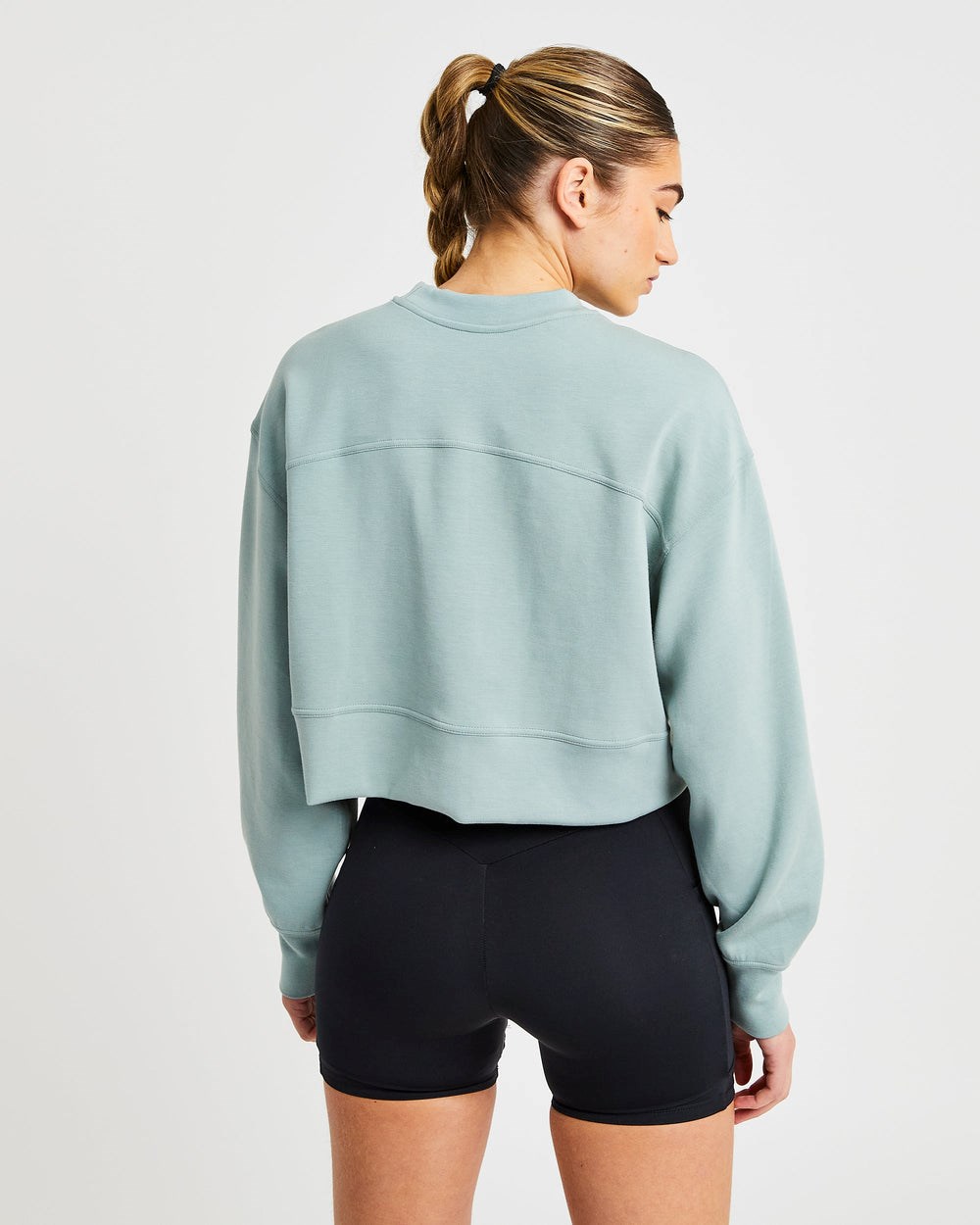 AYBL Oversized Crop Jumper Grün | 963-KNFWDI