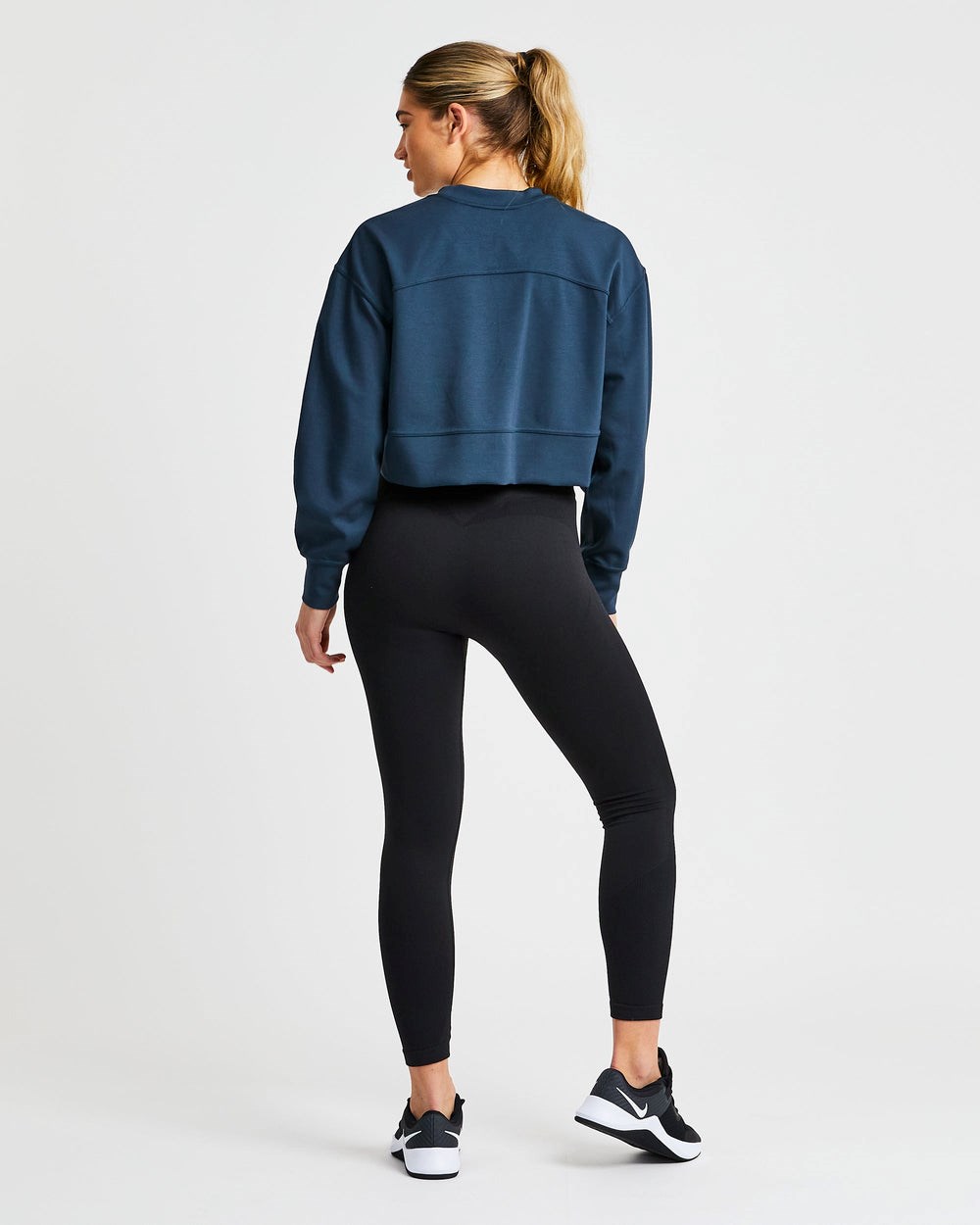 AYBL Oversized Crop Jumper Navy | 093-ZNPHBU