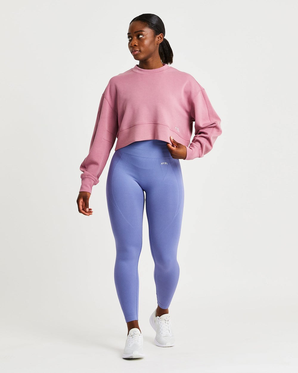 AYBL Oversized Crop Jumper Rosa Rosa | 894-HSTGFU