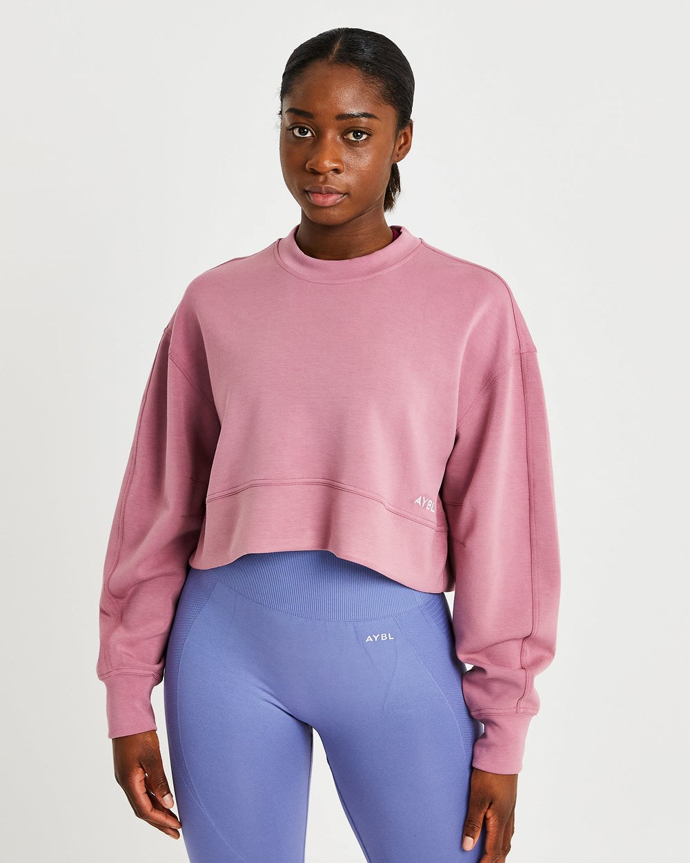 AYBL Oversized Crop Jumper Rosa Rosa | 894-HSTGFU