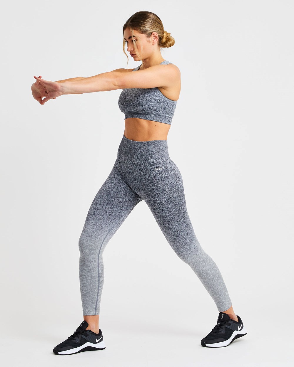 AYBL Pulse Ombré Seamless Leggings Grau | 781-ZNCMRB