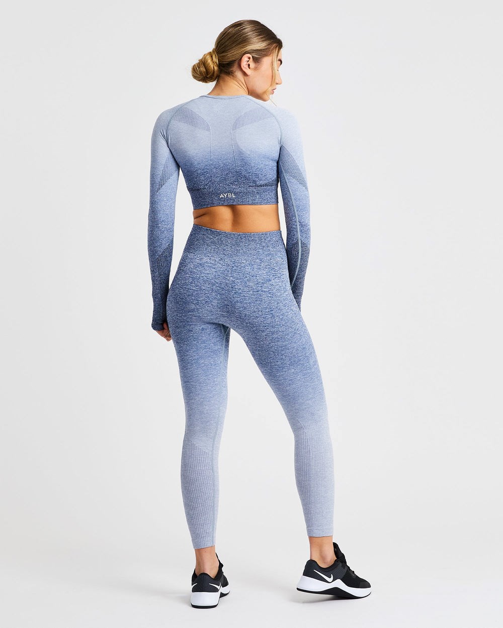 AYBL Pulse Ombré Seamless Leggings Navy | 257-GUBQWN