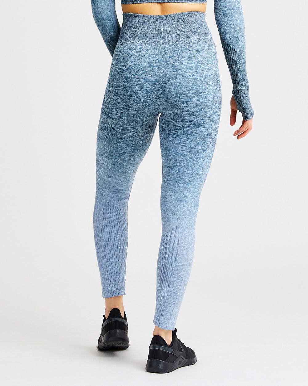 AYBL Pulse Ombré Seamless Leggings Teal | 591-DCMJER