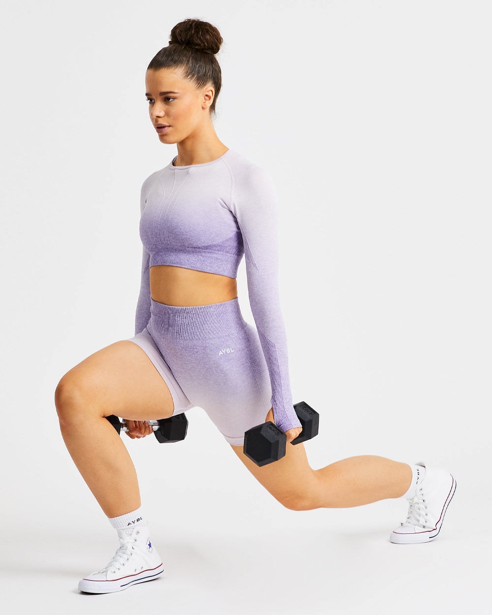 AYBL Pulse Ombré Seamless Shorts Lilac | 275-OGPFKS