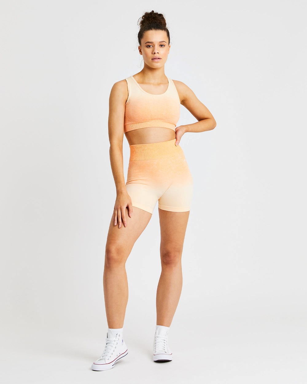 AYBL Pulse Ombré Seamless Shorts Orange | 165-OPJZMQ