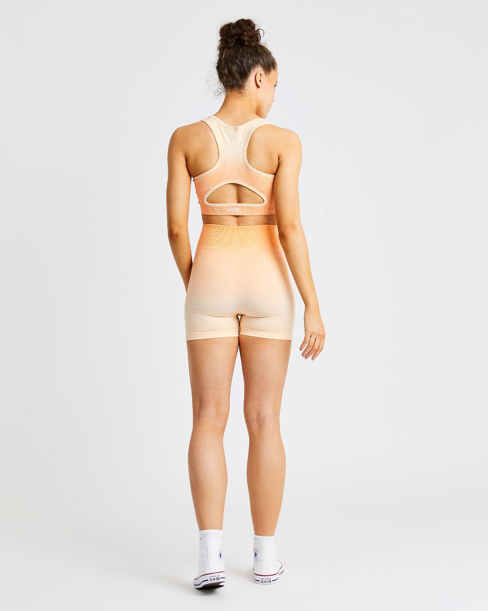 AYBL Pulse Ombré Seamless Shorts Orange | 165-OPJZMQ