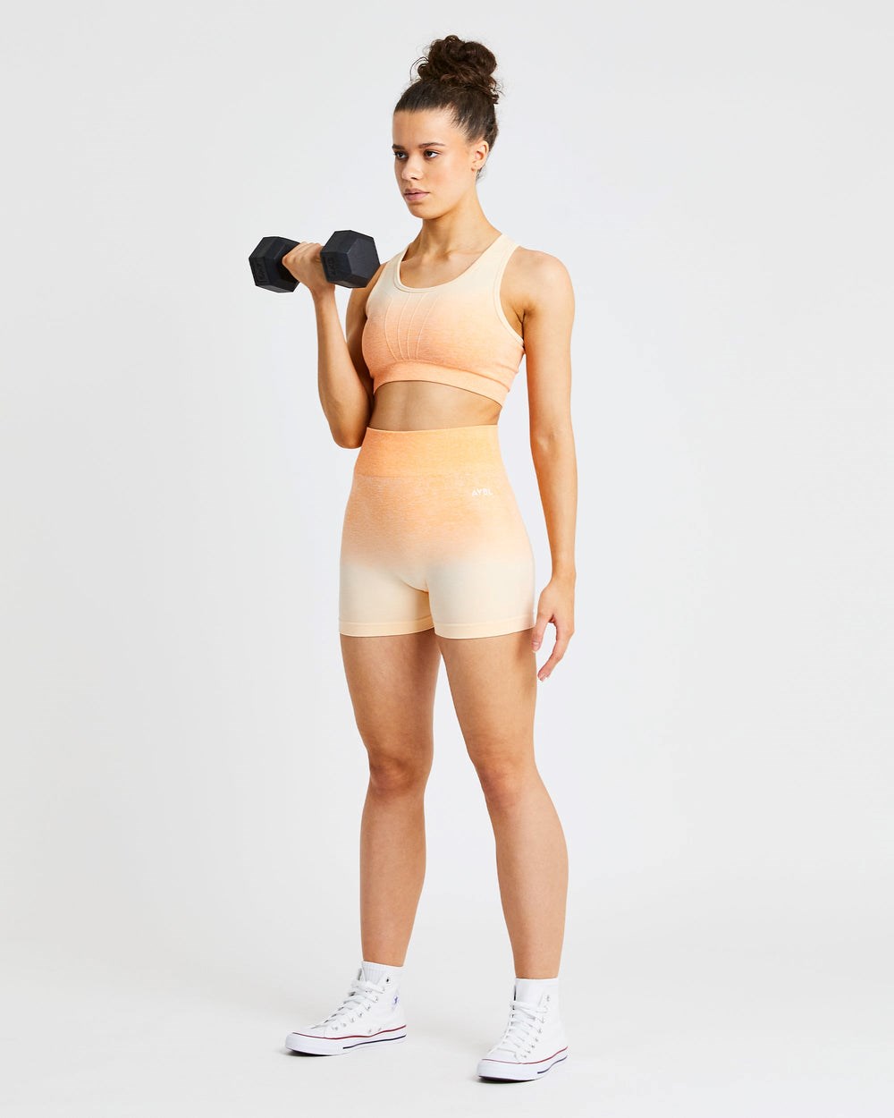 AYBL Pulse Ombré Seamless Shorts Orange | 165-OPJZMQ