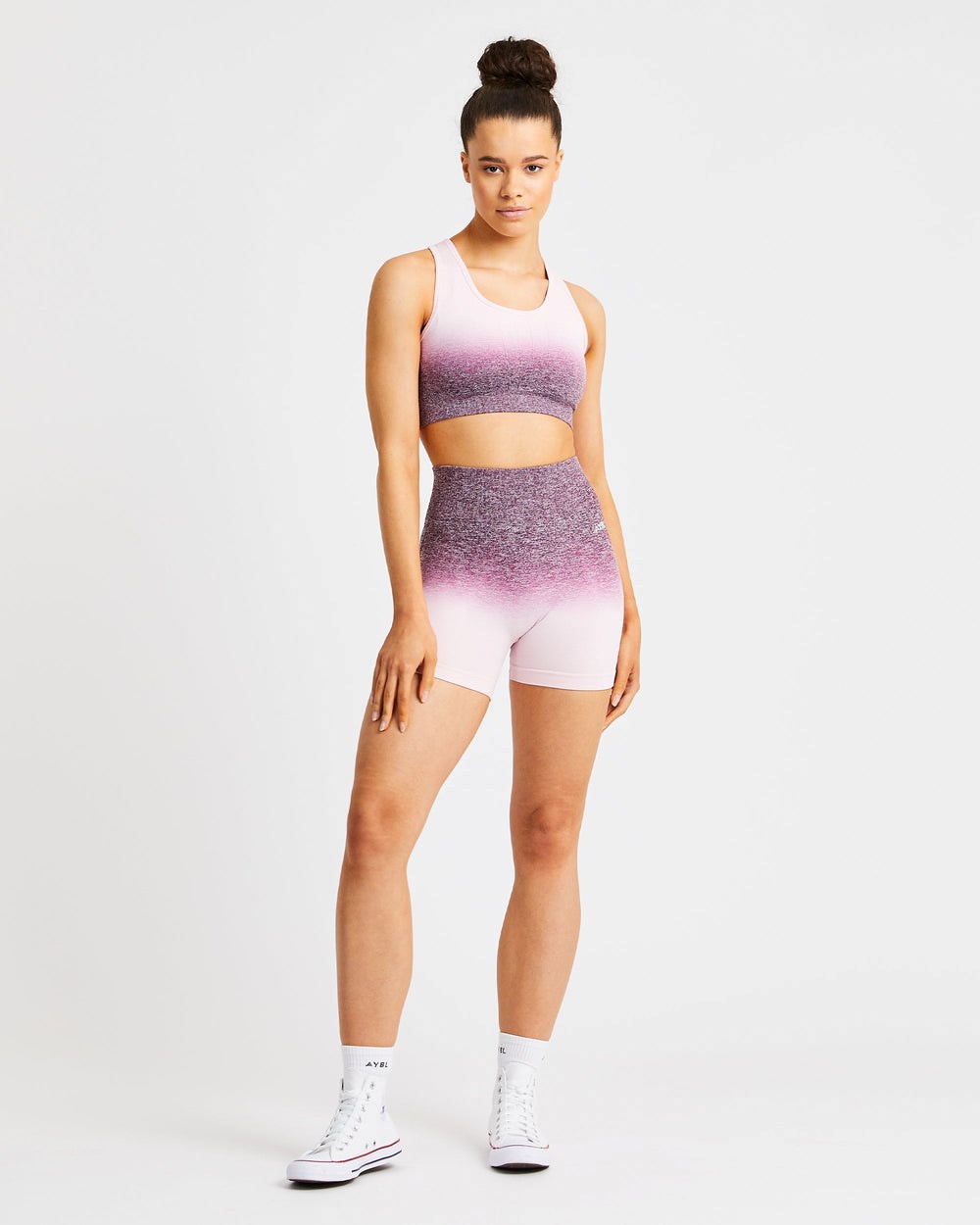 AYBL Pulse Ombré Seamless Shorts Plum | 894-HSMYQG