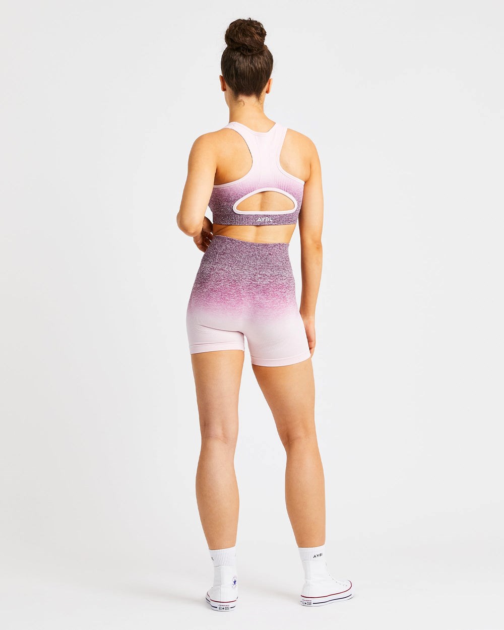 AYBL Pulse Ombré Seamless Shorts Plum | 894-HSMYQG