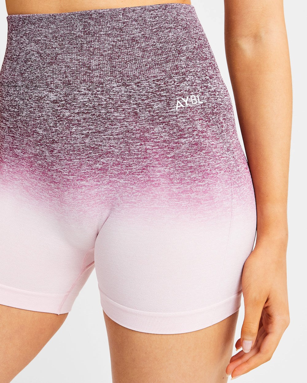 AYBL Pulse Ombré Seamless Shorts Plum | 894-HSMYQG