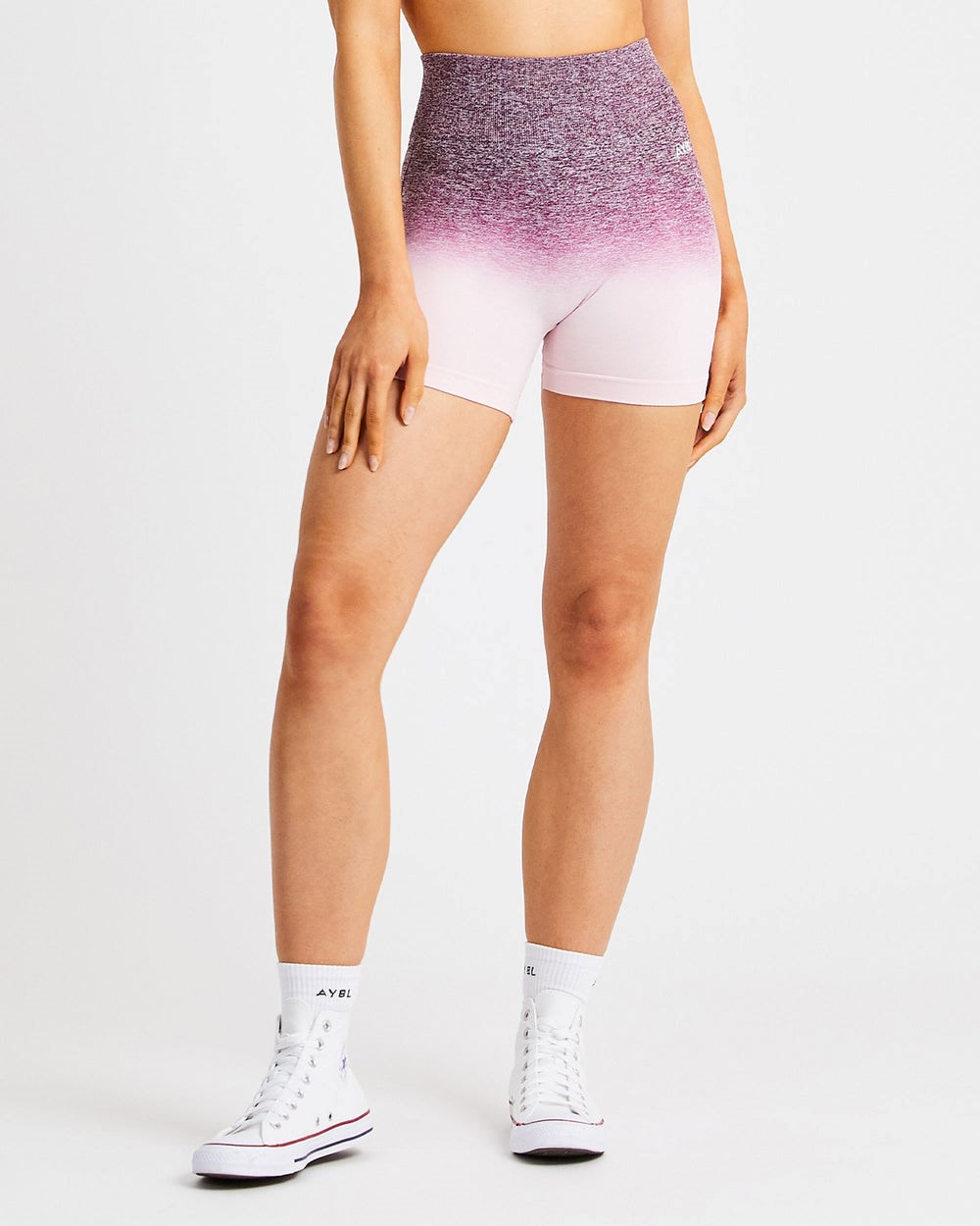 AYBL Pulse Ombré Seamless Shorts Plum | 894-HSMYQG