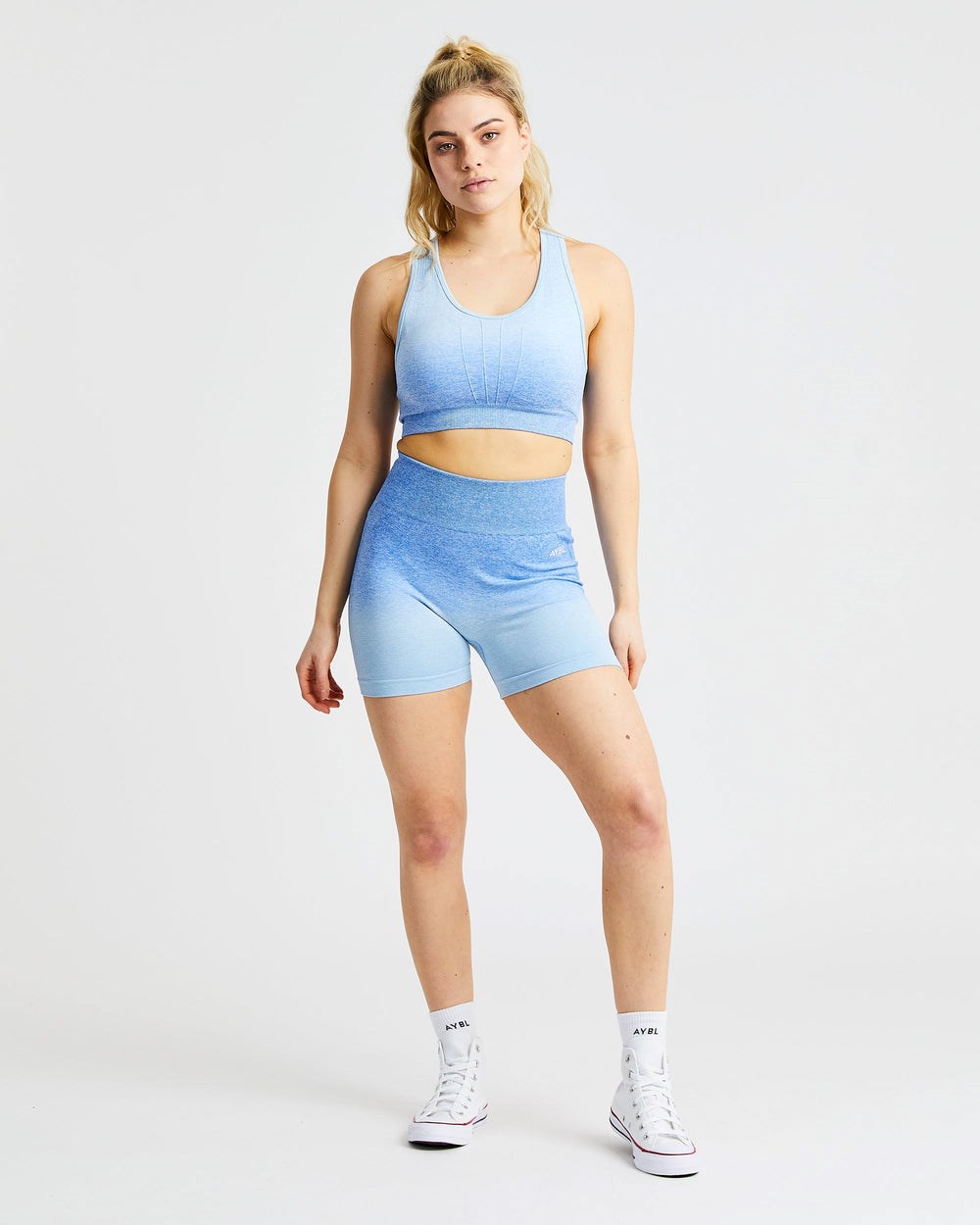 AYBL Pulse Ombré Seamless Sports Bra Blau | 572-KPRCSU