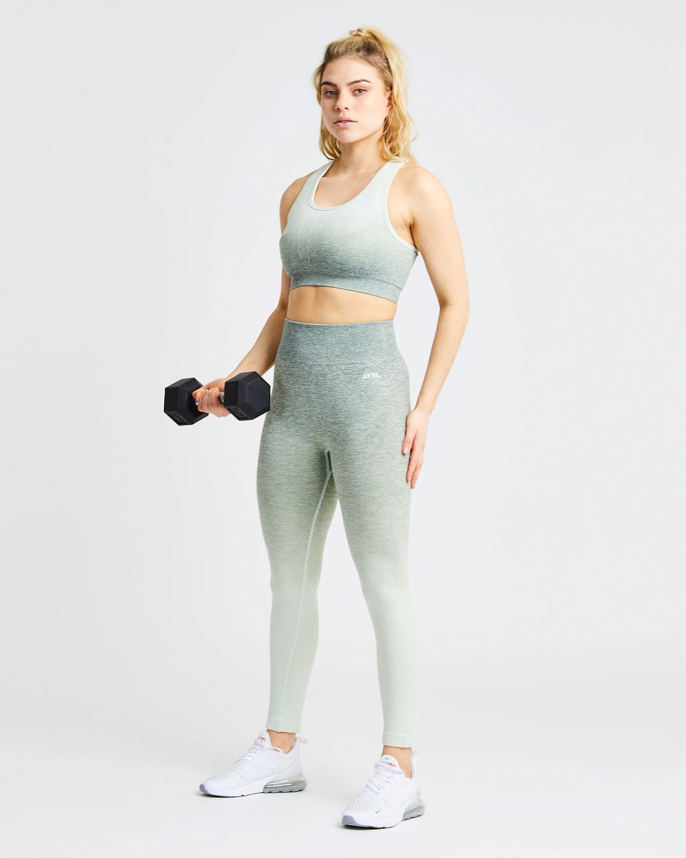 AYBL Pulse Ombré Seamless Sports Bra Khaki | 056-FHSWJK