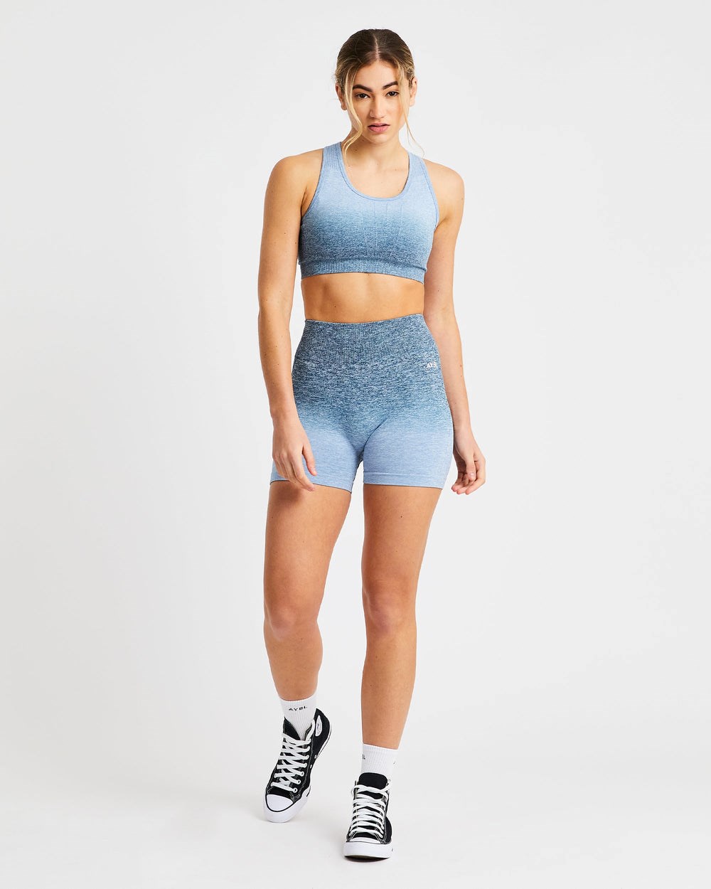 AYBL Pulse Ombré Seamless Sports Bra Teal | 453-VRZWIS