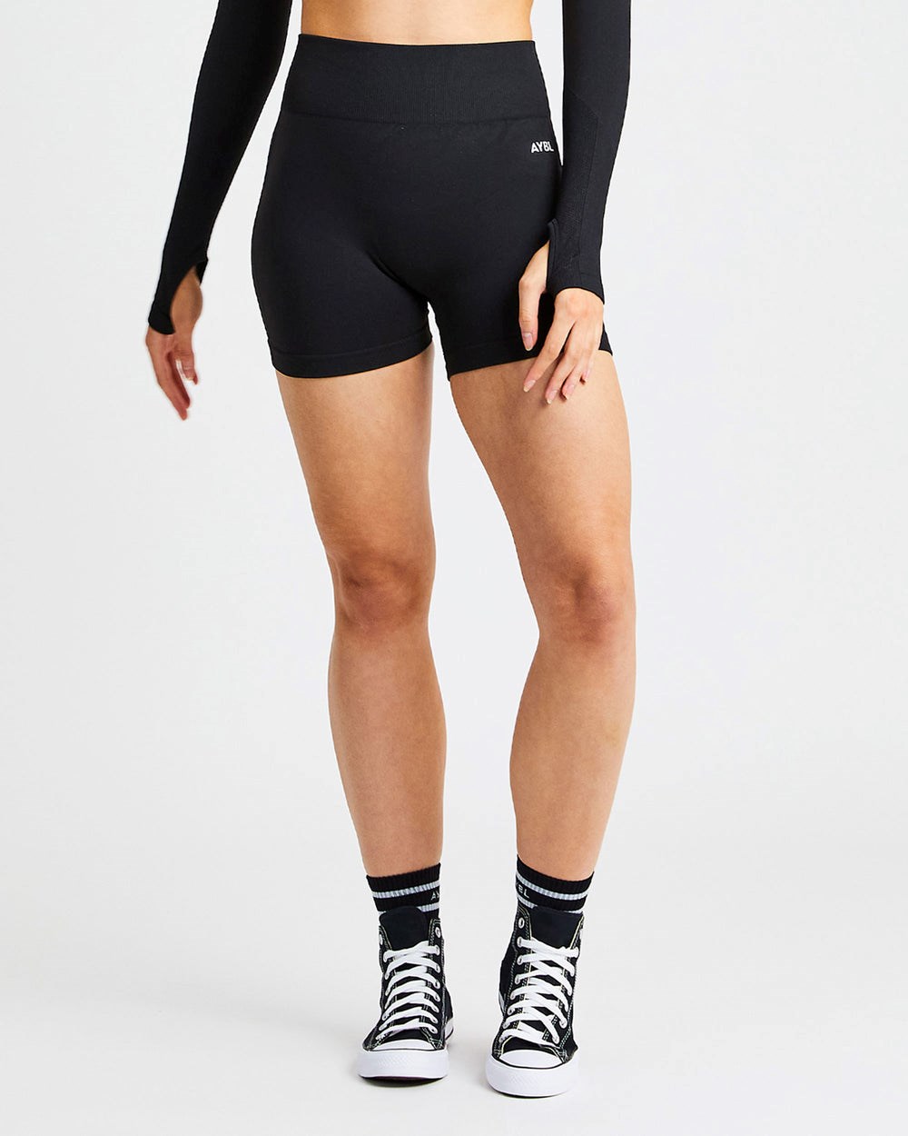 AYBL Pulse Seamless Shorts Schwarz | 986-UKEYFT