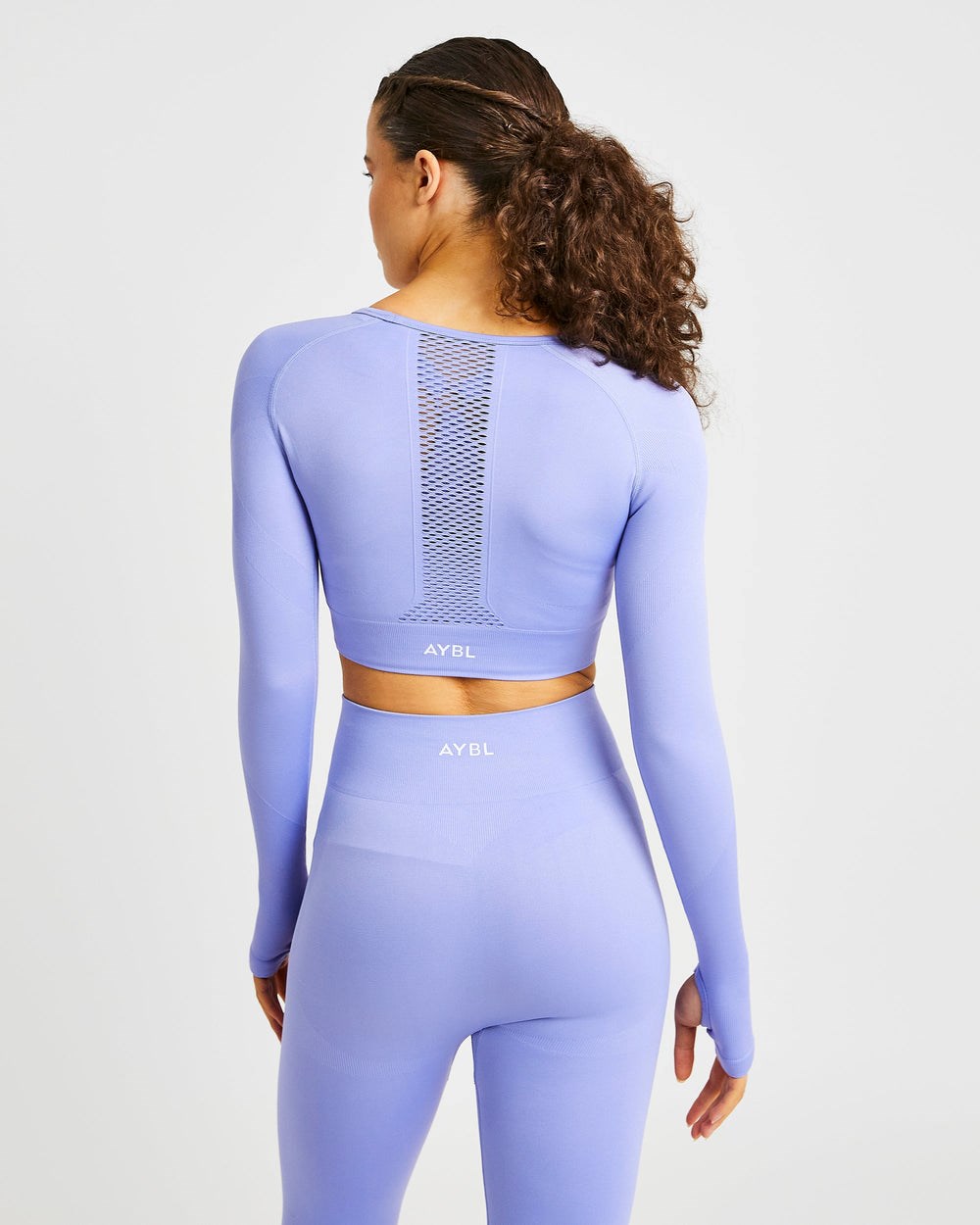 AYBL Reform Seamless Long Sleeve Crop Top Lila | 027-DWHBXE