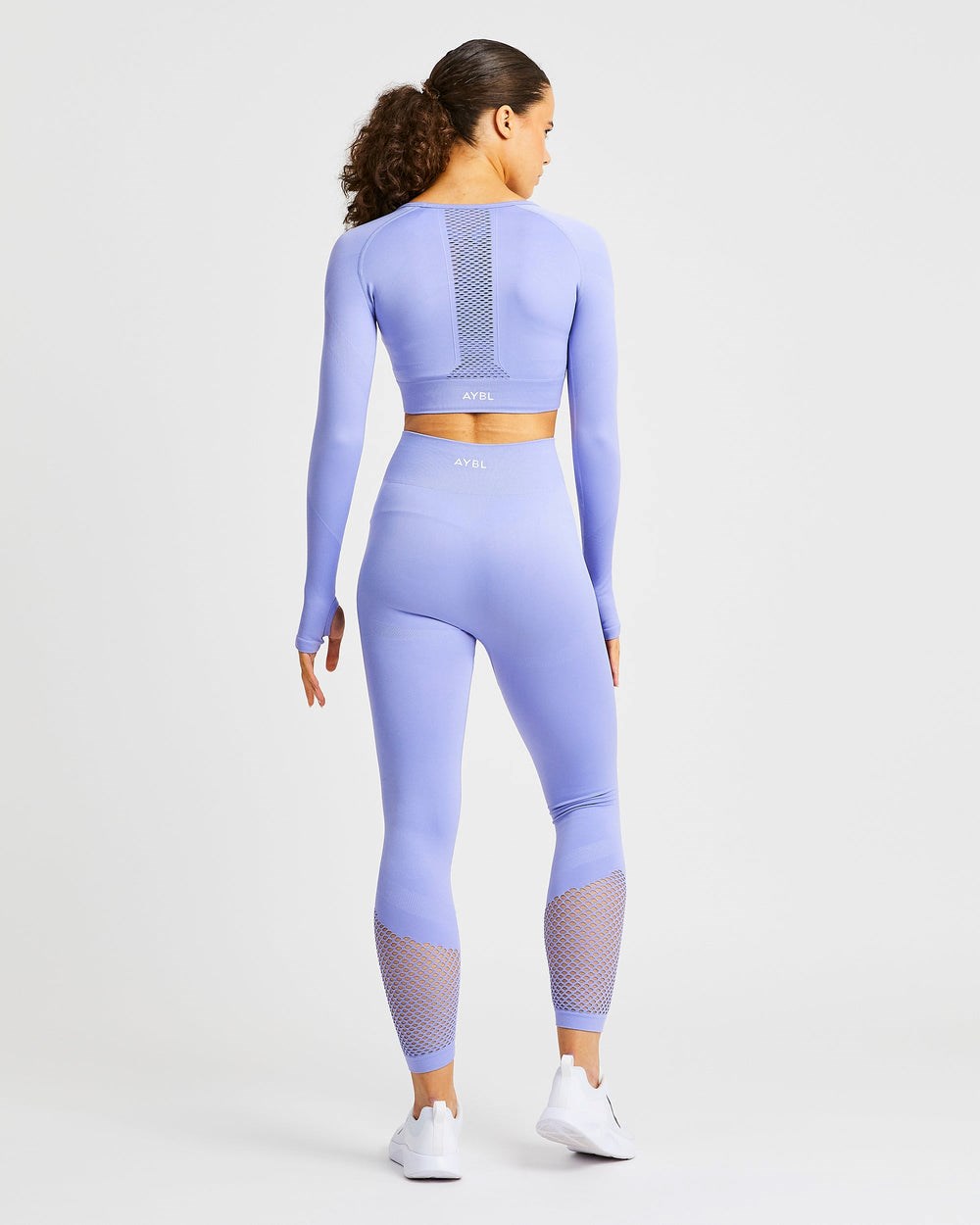 AYBL Reform Seamless Long Sleeve Crop Top Lila | 027-DWHBXE