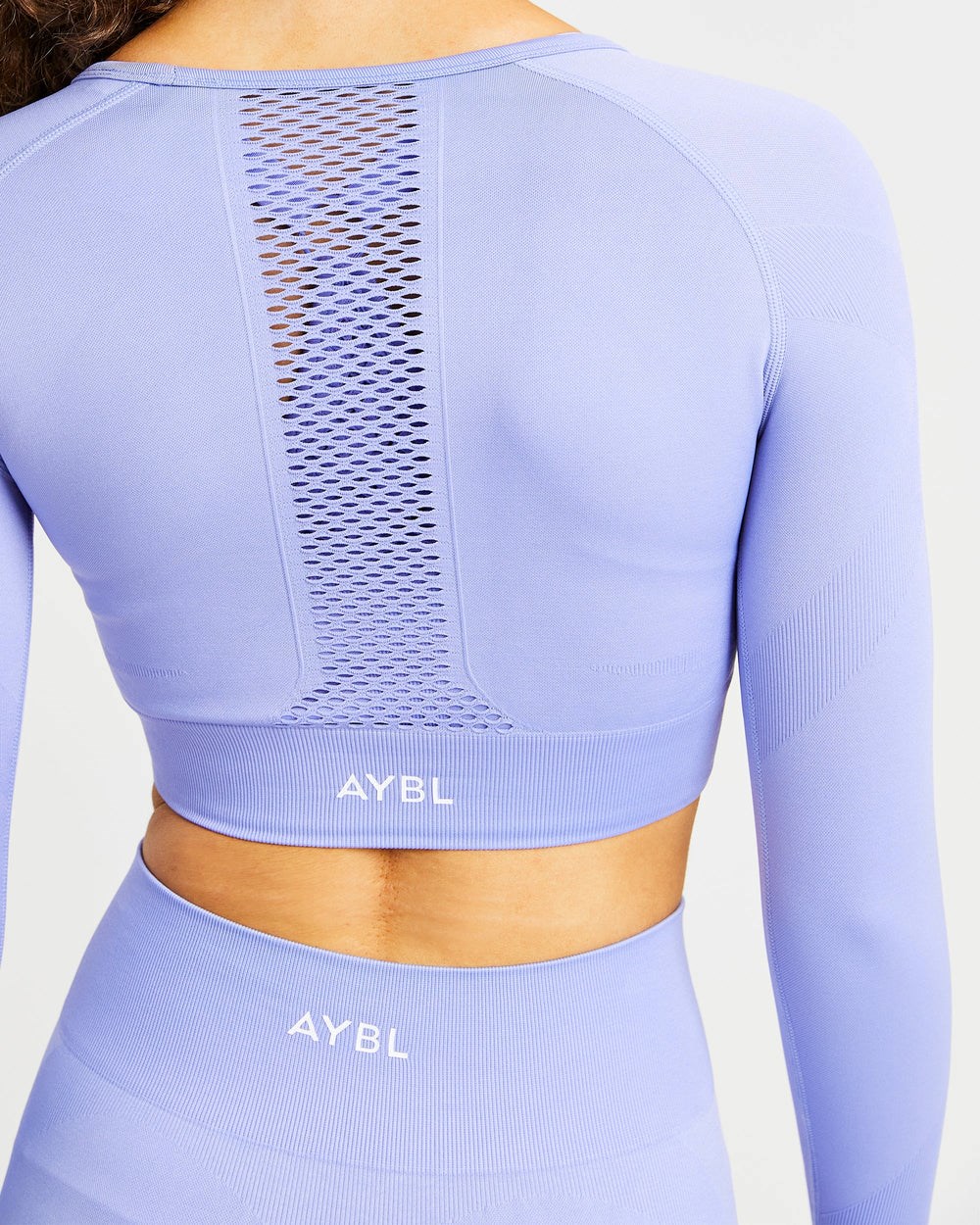 AYBL Reform Seamless Long Sleeve Crop Top Lila | 027-DWHBXE