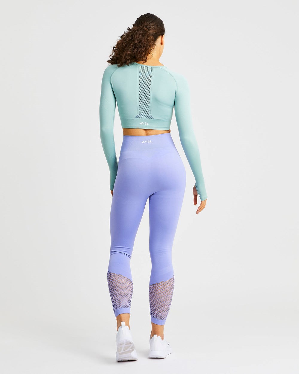 AYBL Reform Seamless Long Sleeve Crop Top Grün | 493-JMWBHN