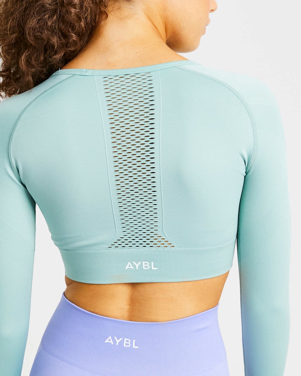 AYBL Reform Seamless Long Sleeve Crop Top Grün | 493-JMWBHN