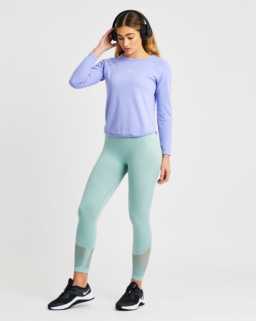 AYBL Reform Seamless Long Sleeve T Shirt Lila | 164-TUAMCW