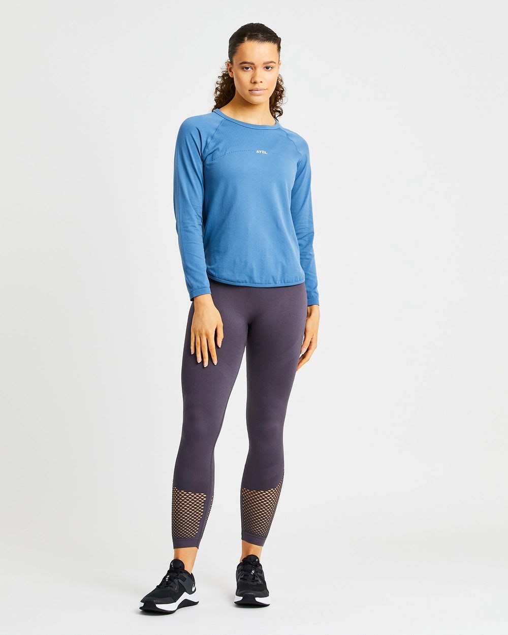 AYBL Reform Seamless Long Sleeve T Shirt Blau | 960-AGZHSB