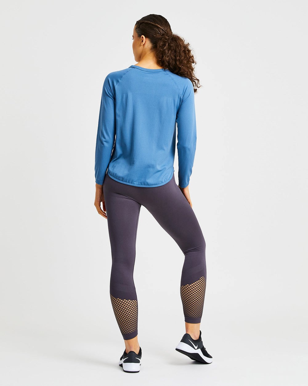 AYBL Reform Seamless Long Sleeve T Shirt Blau | 960-AGZHSB