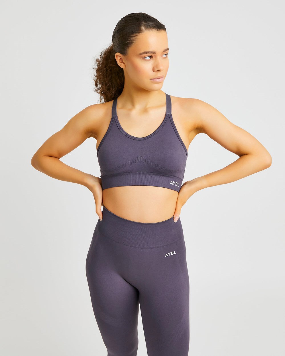 AYBL Reform Seamless Sports Bra Charcoal | 938-EOKQBI