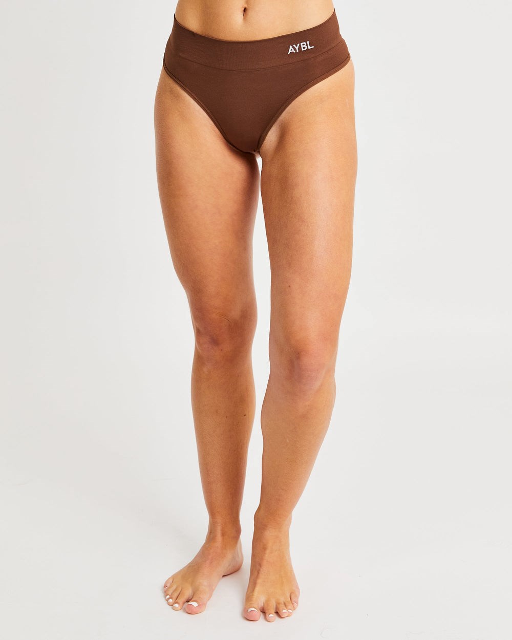 AYBL Seamless High Rise Tanga Braun | 037-YSHZOL