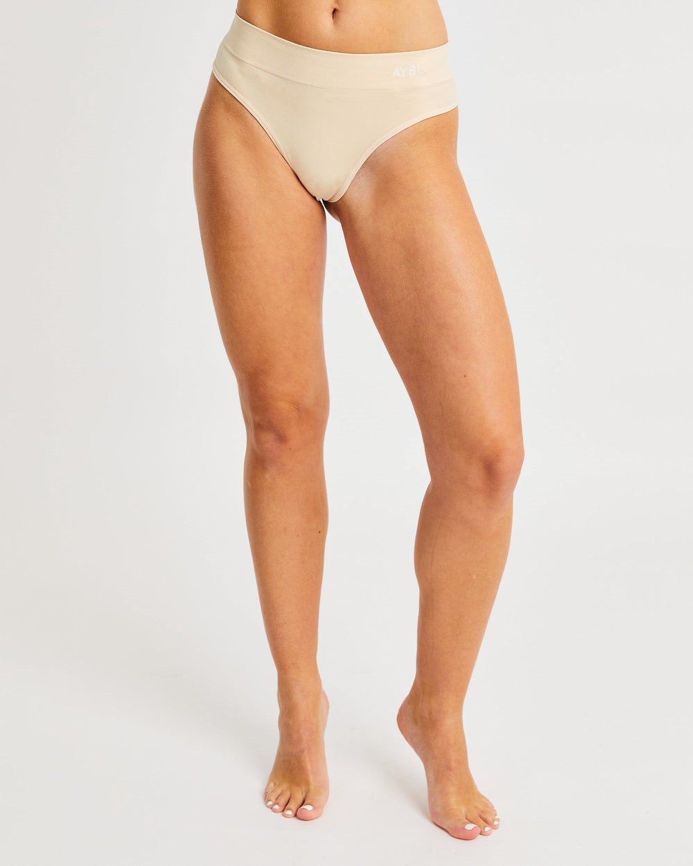 AYBL Seamless High Rise Tanga Nude | 753-ISPYMQ